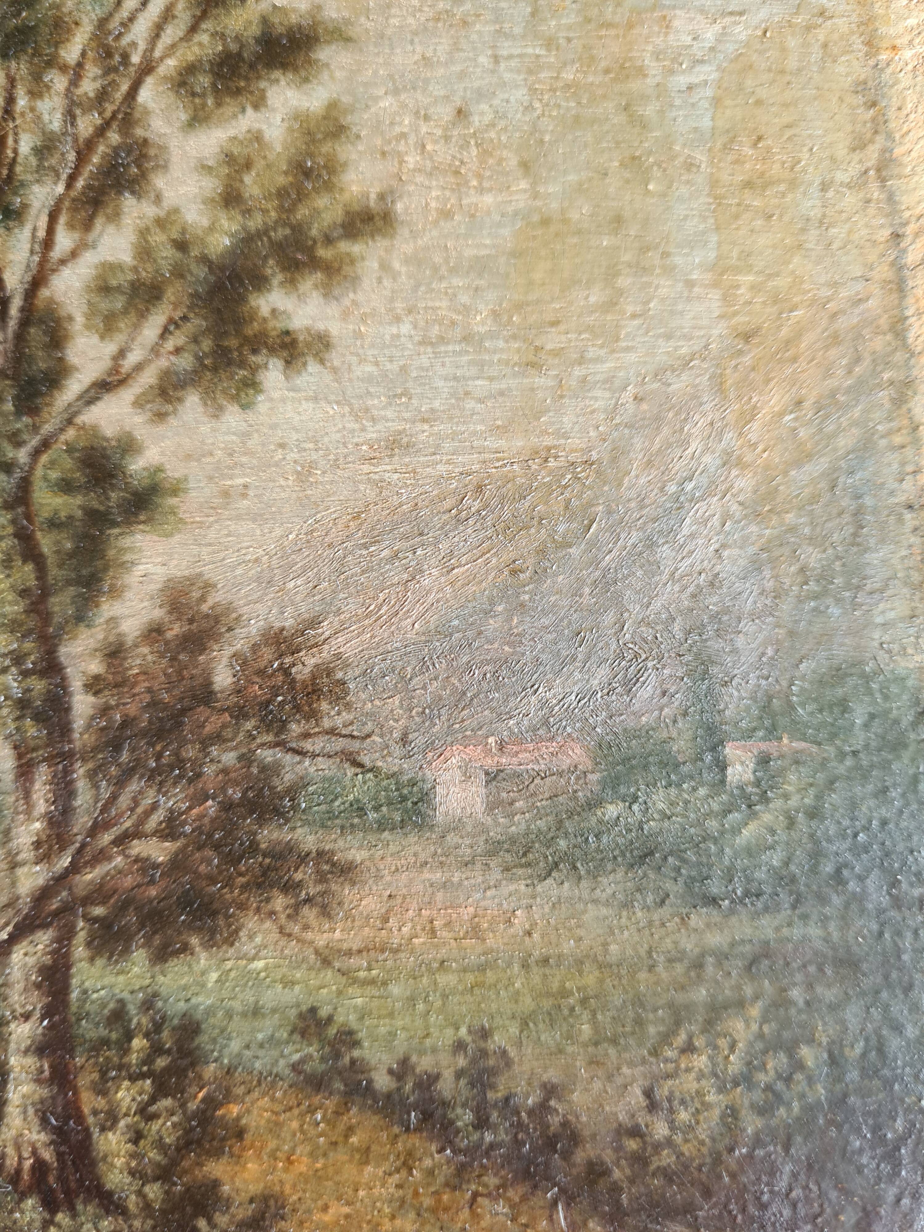 Landscape with tall trees - Oil - Barbizon