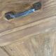 Antique dresser with glass doors and fleur-de-lys from the 50s