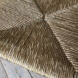 4 chrome and straw chairs