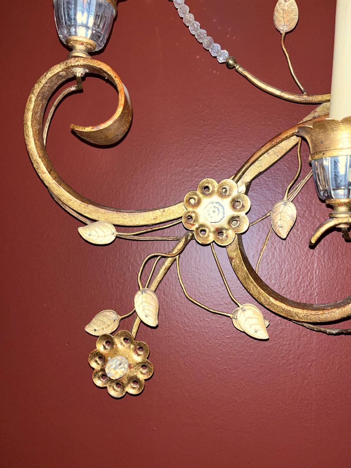 Large seven-light wall light, attributed to Maison Baguès
