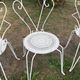 Set of 4 wrought iron garden chairs