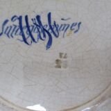 Plate in Earthenware of Sarreguemines decoration Rouen XIX th