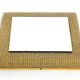 1960s brass wall backlit mirror, frame with glass beads by Palwa
