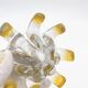 Murano Bowl Archimede Seguso Bullicante Crystal & Fritté Gold 1950