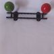 Vintage ball and metal coat racks