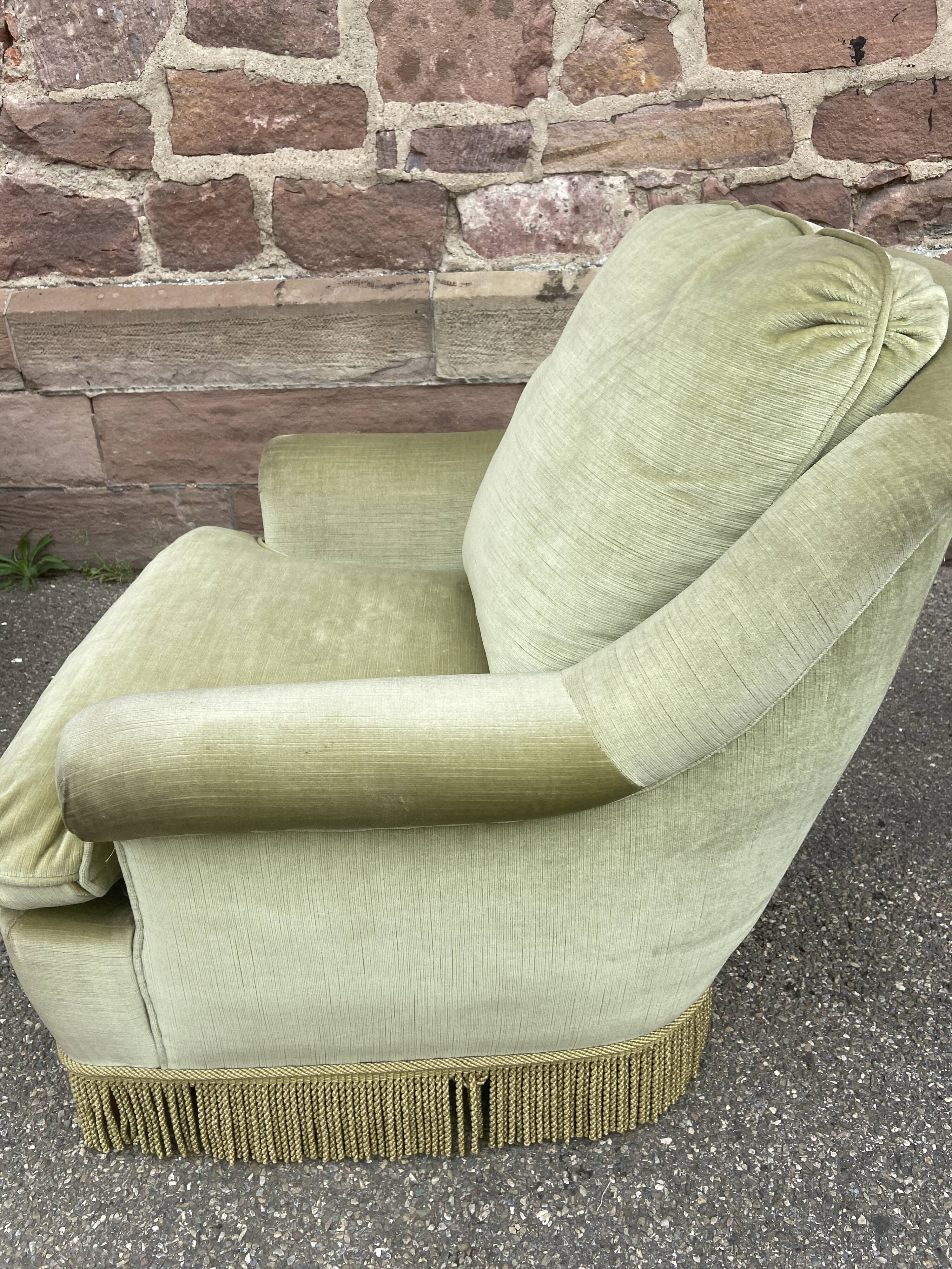 2 fauteuils de salon Lounge velours des années 1950