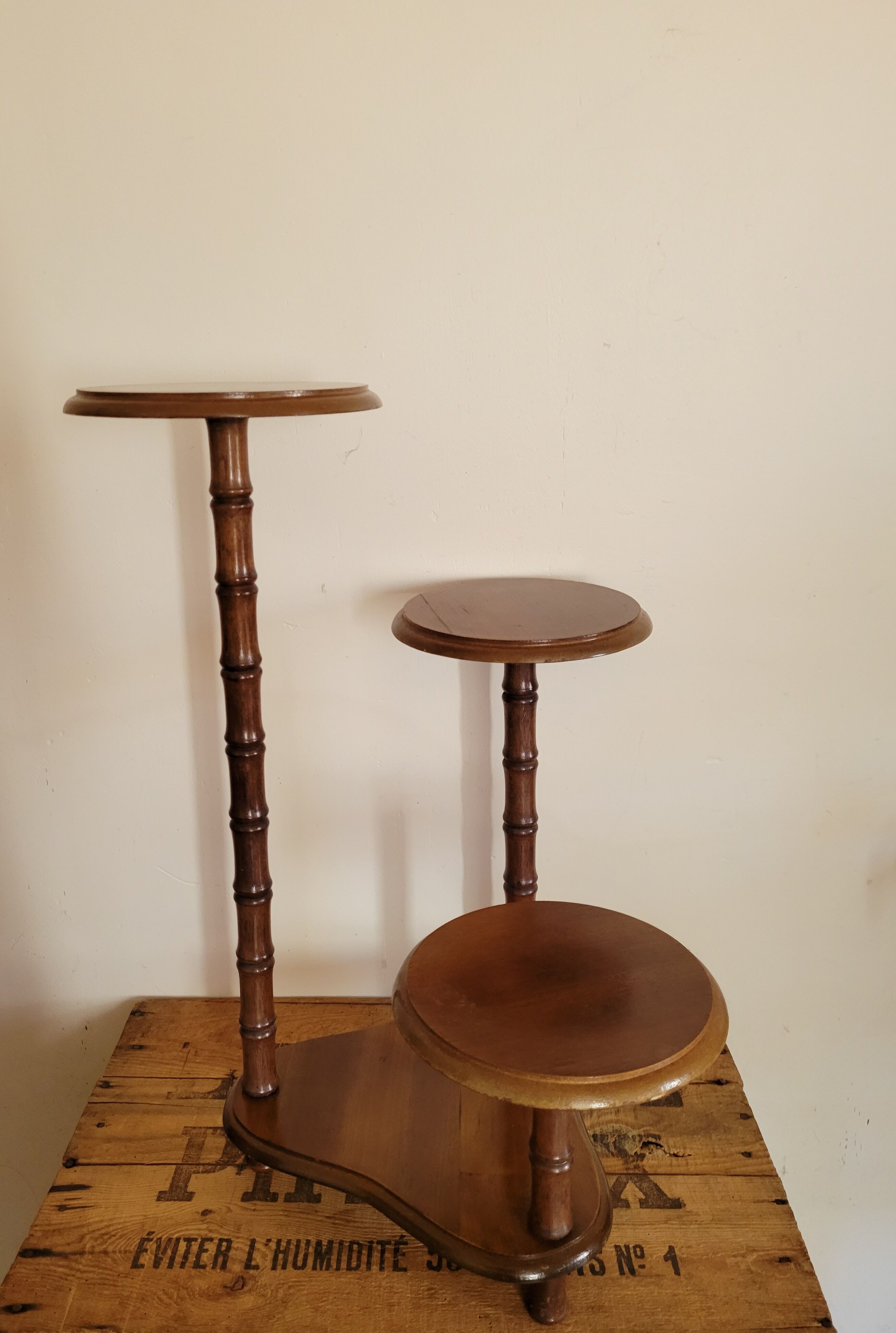 Bamboo faux plant holder
