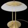 Lampe de table moderniste en laiton et verre, années 1980