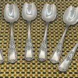 Set of 6 BOULENGER silver-plated melon spoons
