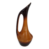 Poët-Laval vase with caramel brown enamel
