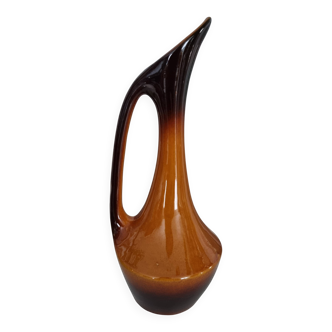 Poët-Laval vase with caramel brown enamel