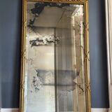 Grand miroir doré style Louis XVI, 19e siècle