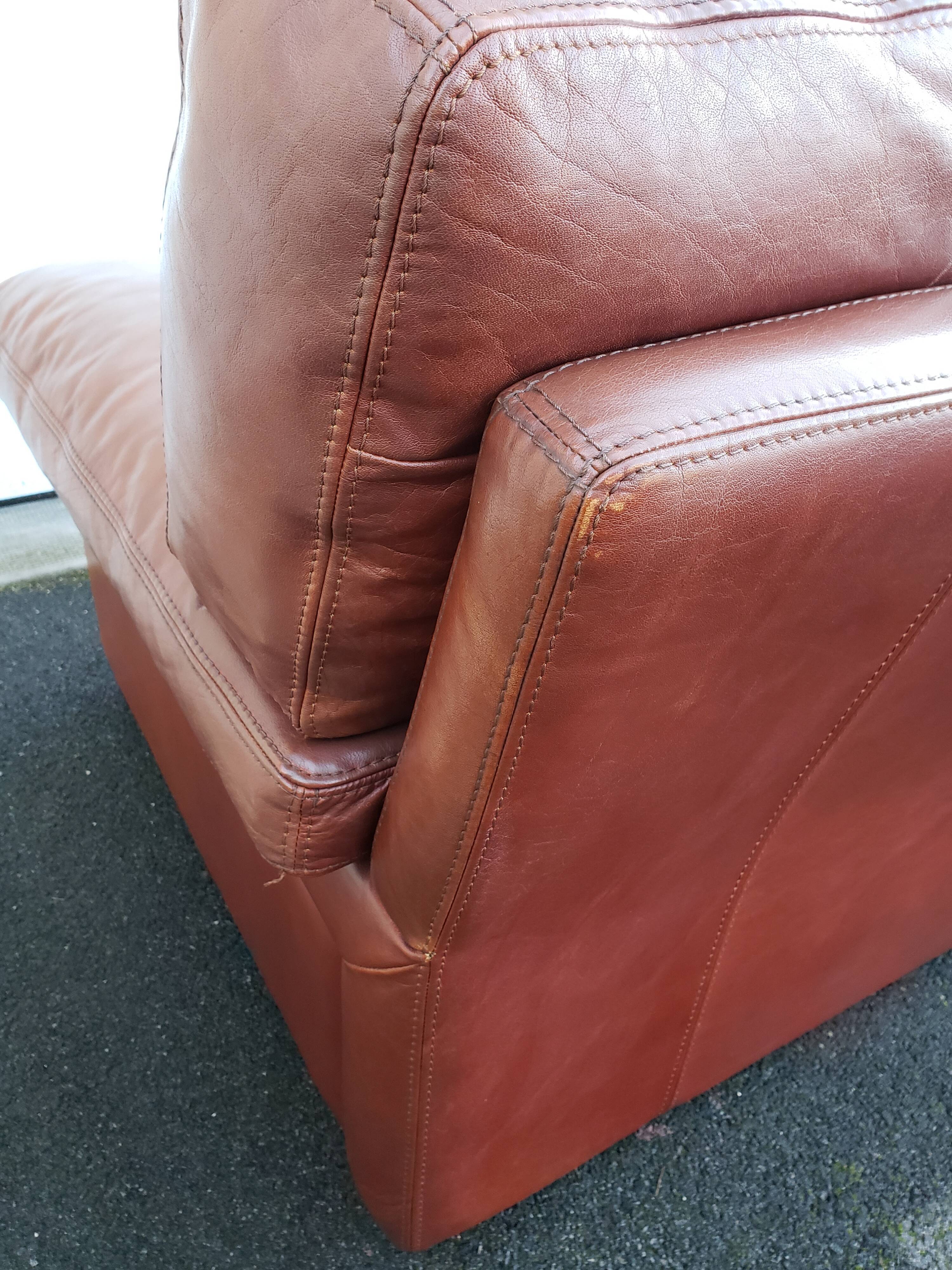 Canapé Cuir Marron 3 Places Roche Bobois - Contemporain