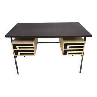 Vintage desk with suspended pedestal, 60s design