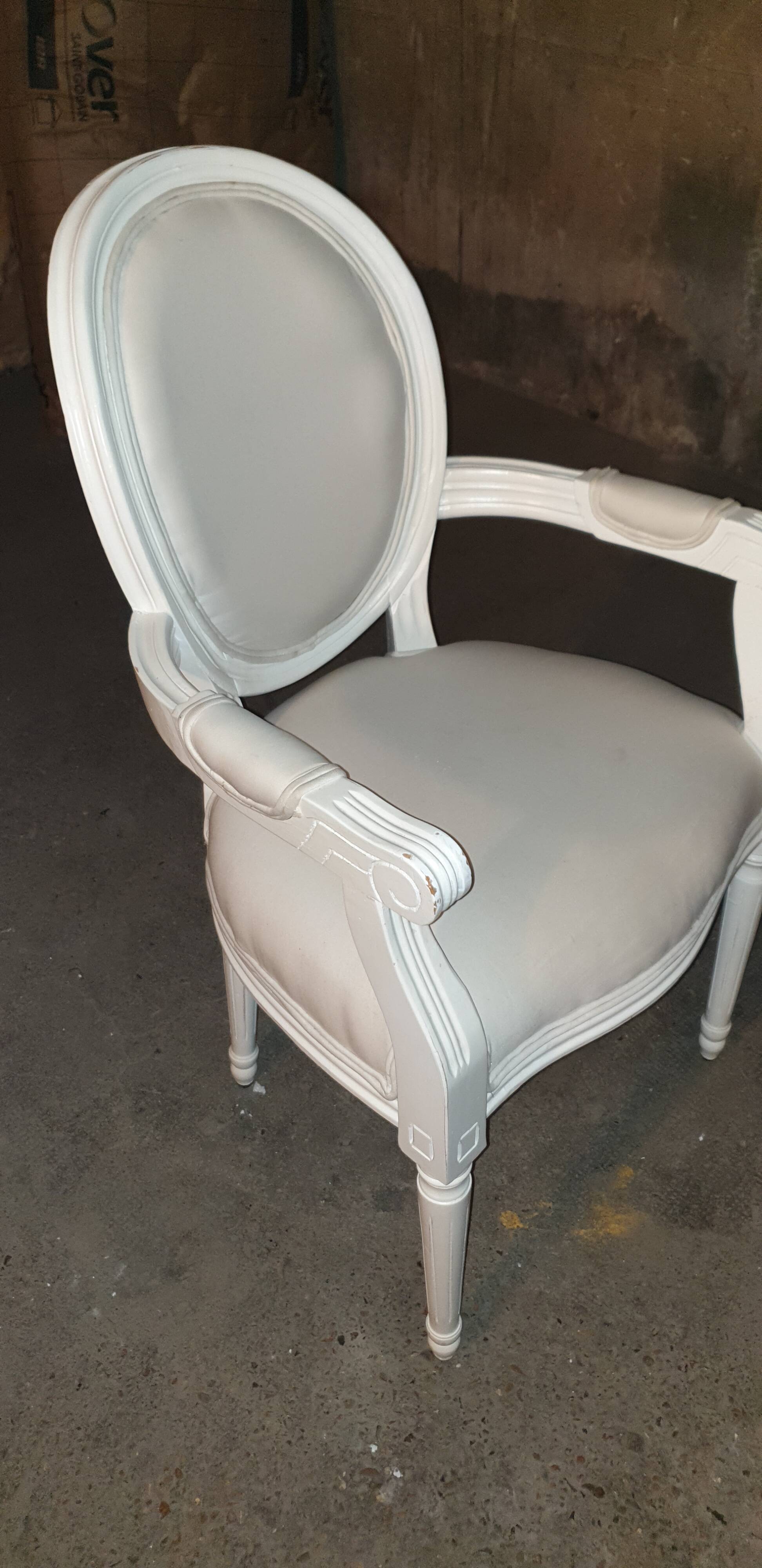 Louis xvi medallion armchair