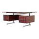 Danish floating writing desk in rosewood and chrome Denmark 1960