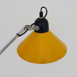 Lampe articulée en métal jaune Aluminor, années 70