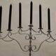 7-candle Christmas candlestick in silver painted steel Sweden