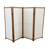 Wood and linen screen