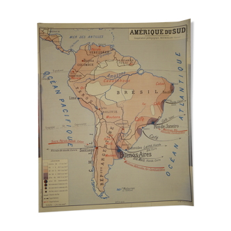 "North America South America" school card