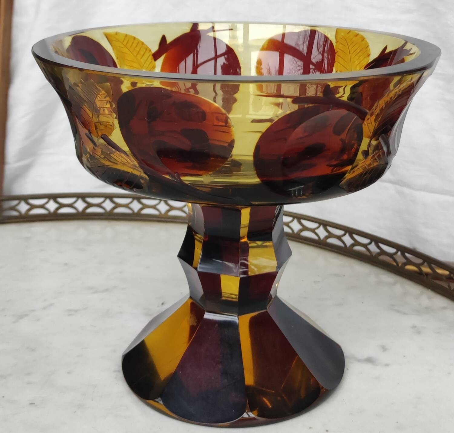 Old Bohemian Cut Crystal Cup