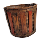 Wooden rattan basket