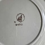 Vintage cake service l'Amandinoise in yellow and gold