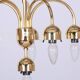 Mid-Century Chandelier in Brass and Opaline Glass, Czech, 1950s