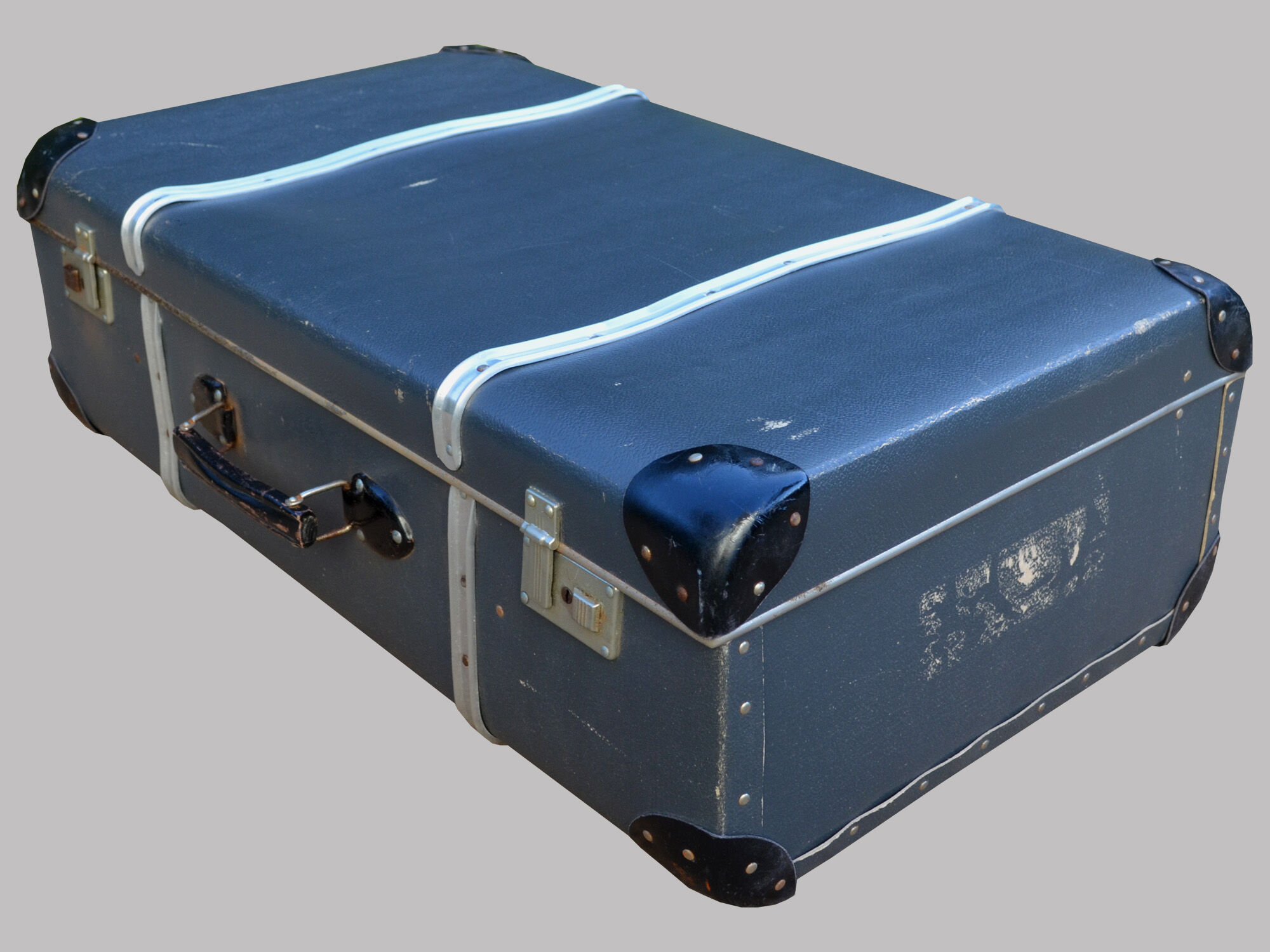 Vintage blue suitcase
