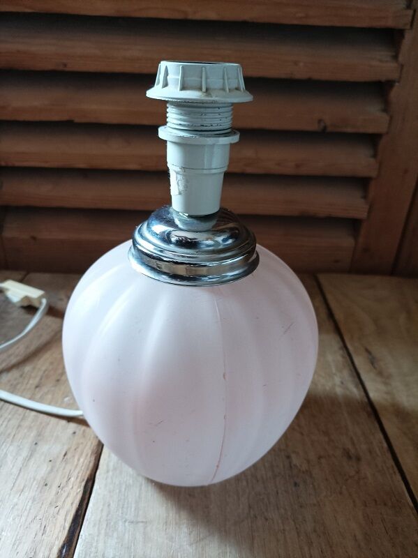 Sandblasted glass bedside lamp
