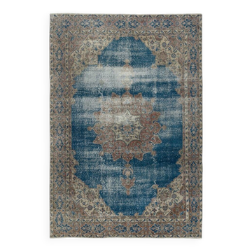 Vintage Handmade Large Area Rug. One of a kind Turkish Carpet