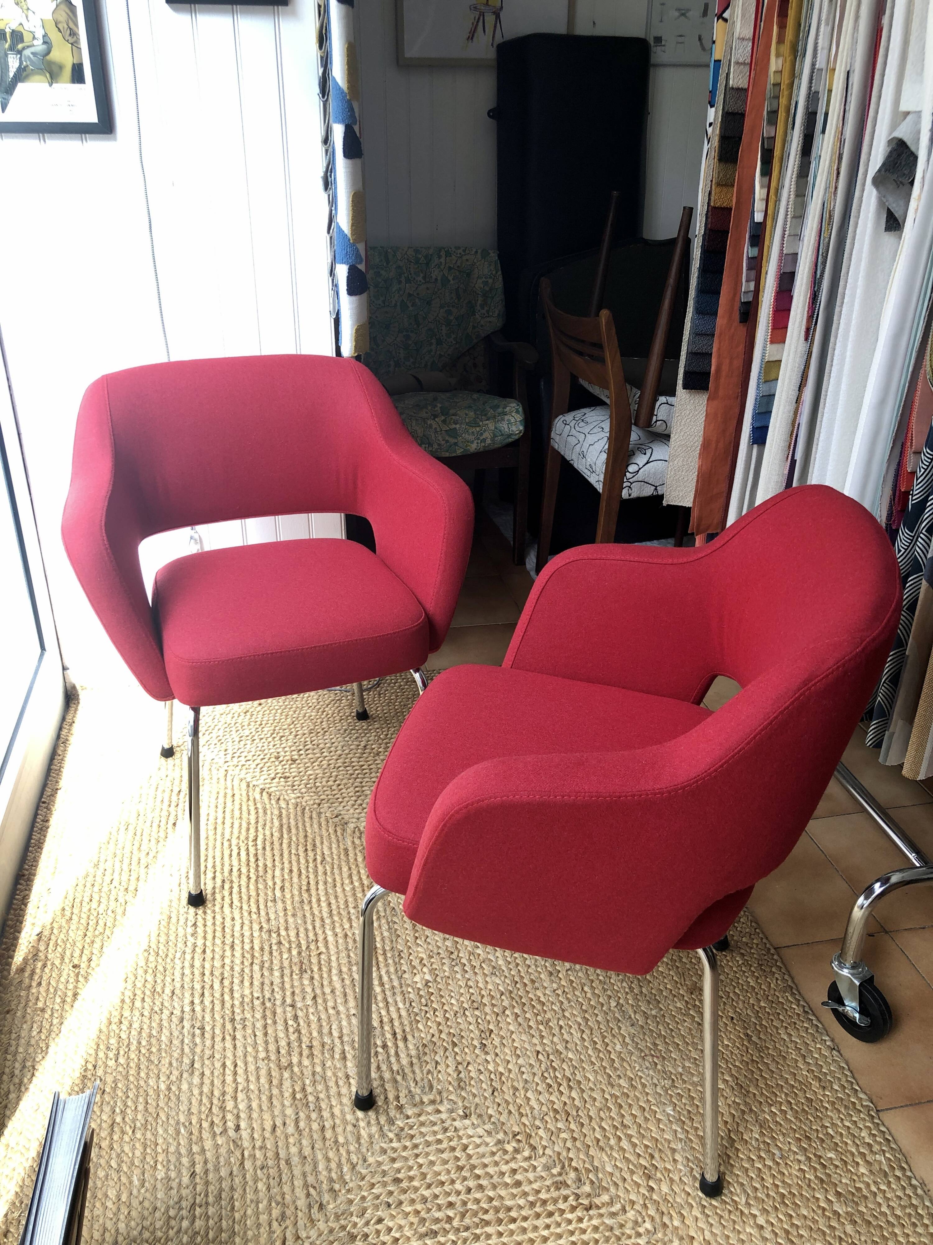 Pair of renovated "Conference" armchairs