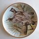 Porcelain plate Limoges collection birds Hazel Grouse