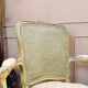 PAIRE DE FAUTEUILS EN BOIS LAQUÉ DE STYLE LOUIS XV XIX EME SIÈCLE  