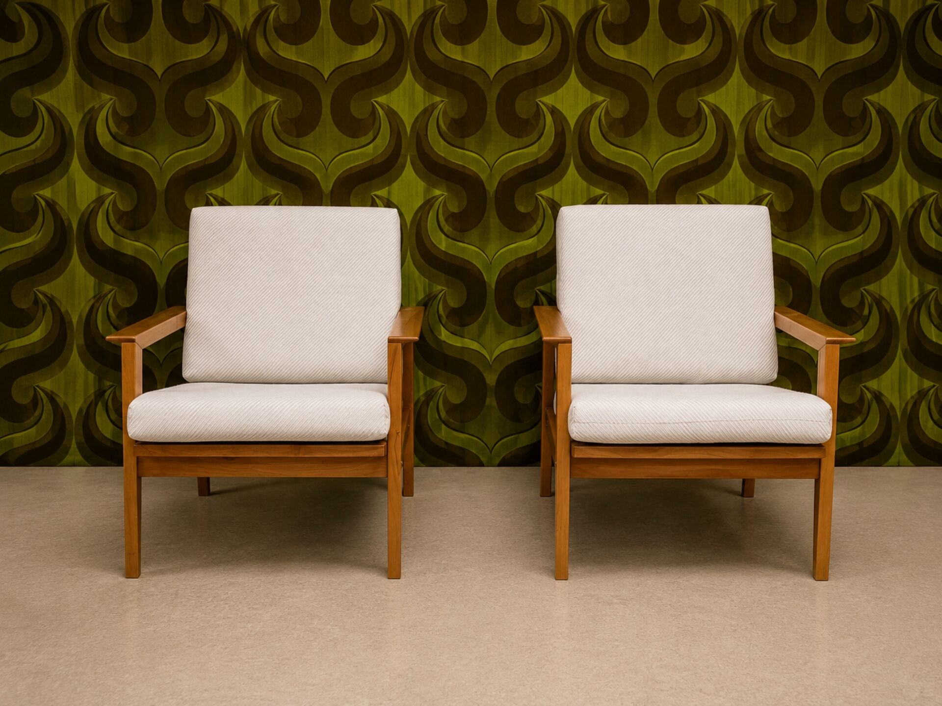 Paide de fauteuil scandinave design 1960