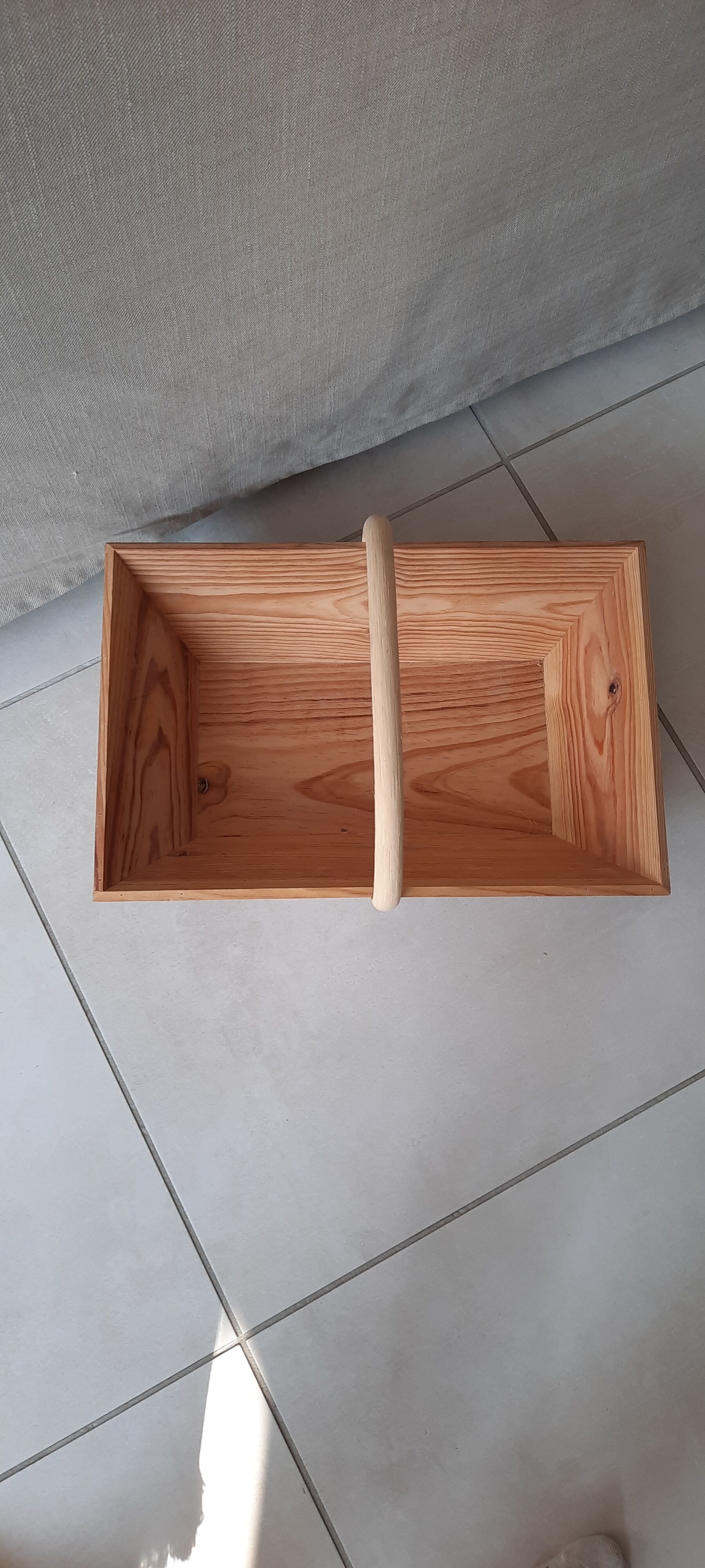 Wooden picking basket
