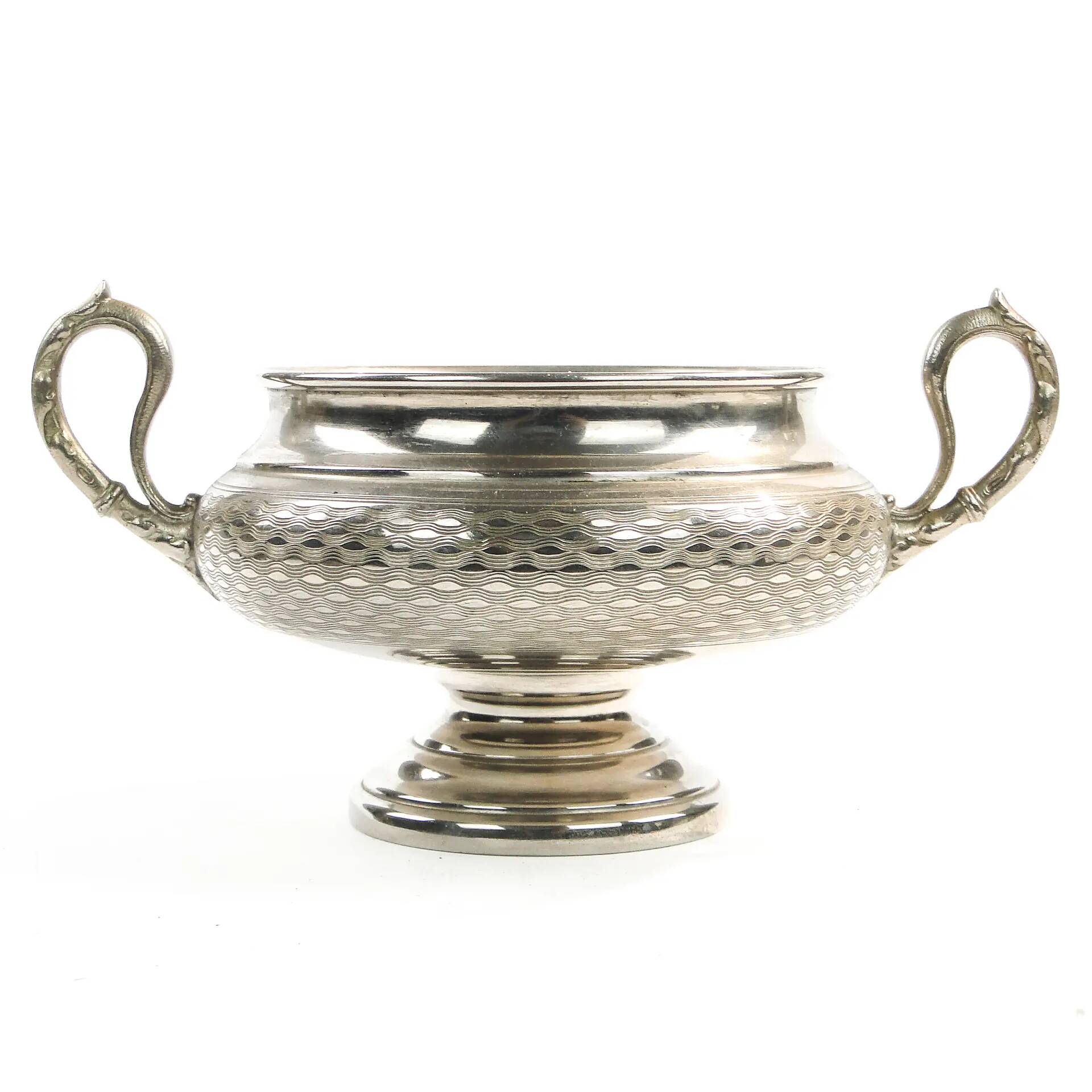 Art Nouveau sugar bowl, silver-plated metal, WMF, Germany, early 20th century