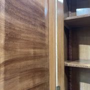 Art Deco bedroom wardrobe in walnut burl, made in the 1940s