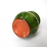 Vase artisanal en terre vernissée vert