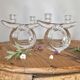Pair of vintage Art Vannes crystal candlesticks – seventies design