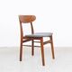 Farstrup teak wooden chairs with new skai, 1960s
