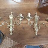 Paire d'appliques en bronze