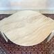 Table basse Roche Bobois forme œil en travertin 1970/80