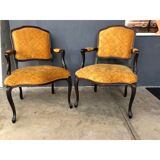 Lot de 2 fauteuils en bois de hêtre