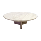 Round travertine coffee table, Italy 1970s