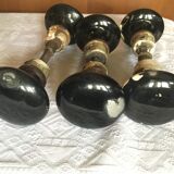 Set of black bakelite door handles