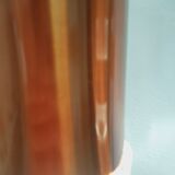 Three vintage suspension lamps, copper aluminum and glass