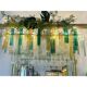 Monumental Rectangular Strip Listelli Murano Glass Chandelier by Simoeng
