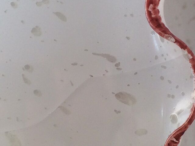 Vintage speckled glass hanging from the 70s