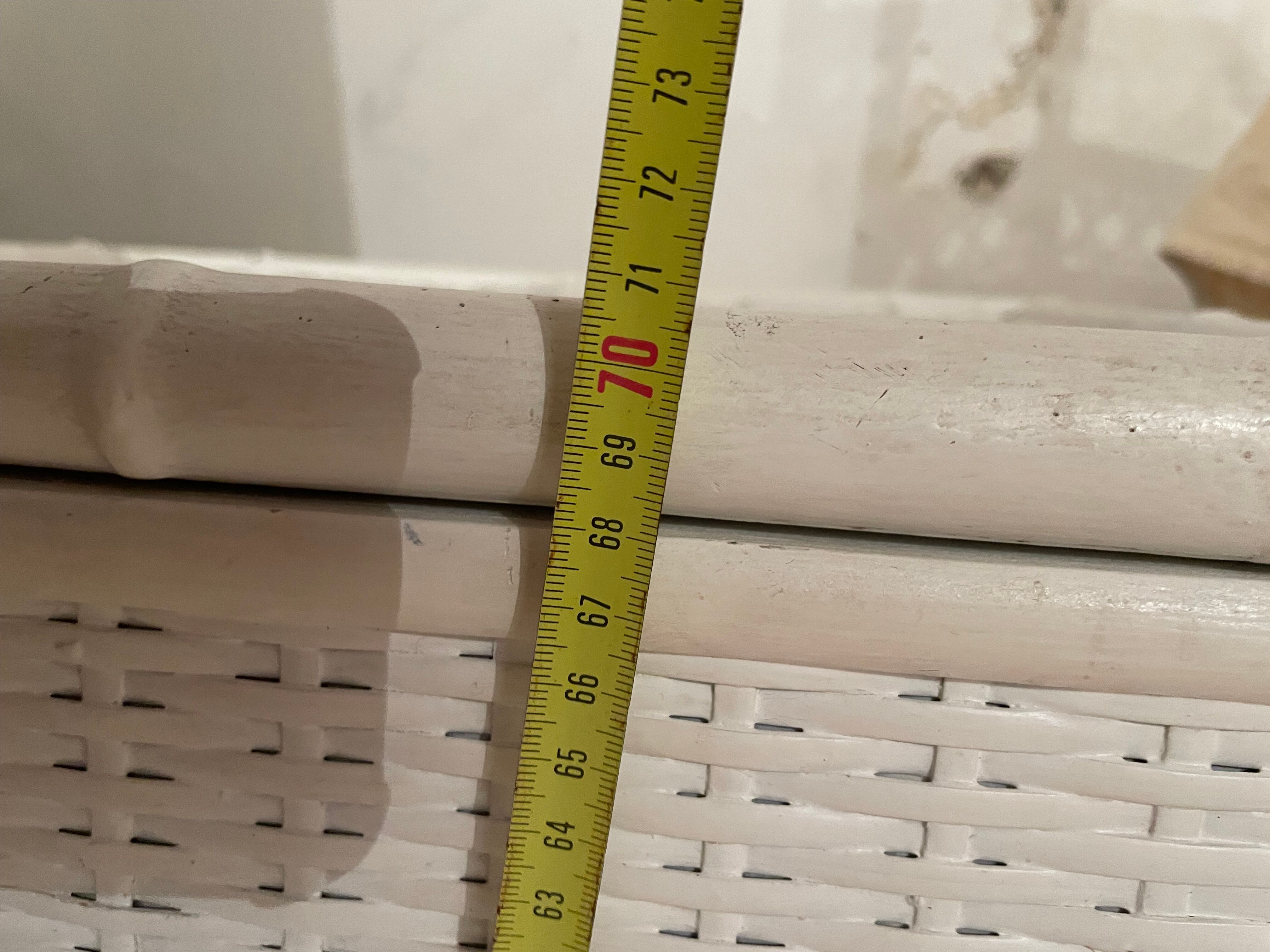 small white rattan cabinet 3 drawers